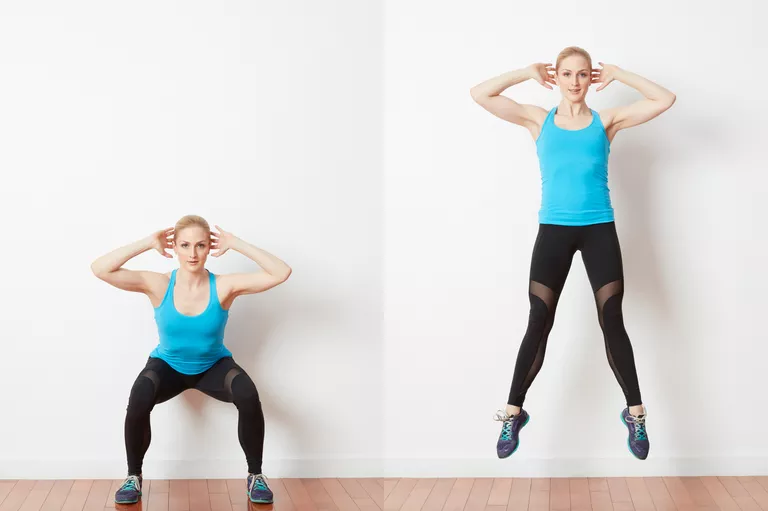 squat jump gerakan tabata untuk otot kaki