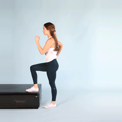 step up reverse lunge