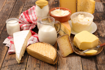 produk olahan susu makanan yang mengandung gas tinggi