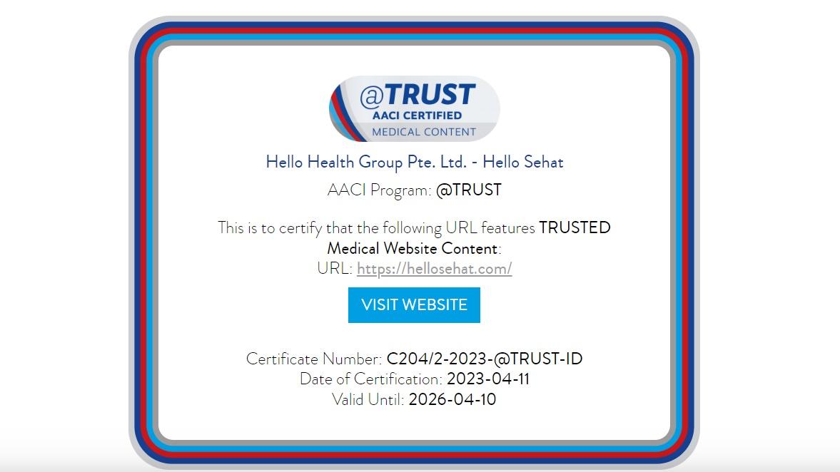 Hello Sehat Dapatkan Sertifikat 'Terpercaya' dari AACI