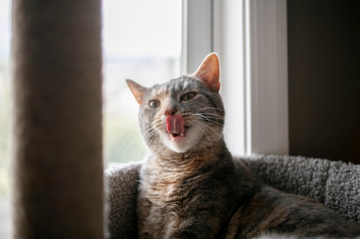 kucing-menjulurkan-lidah