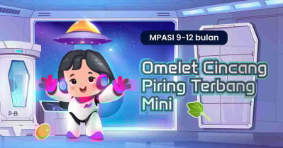 Omelet Cincang Piring Terbang Mini