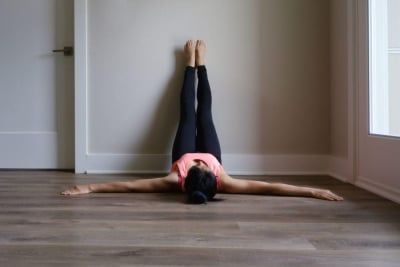 Legs up the wall pose