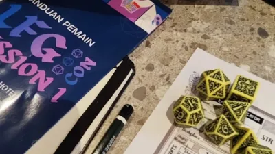 Perlengkapan bermain tabletop RPG